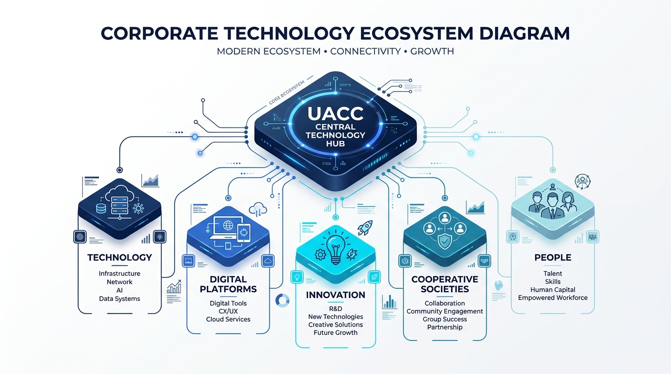 UACC Central Technology Hub connecting Technology, Digital Platforms, Innovation, Cooperative Societies and People